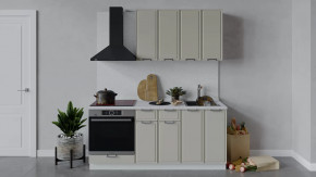 Кухонный гарнитур «Белладжио» длиной 180 см со шкафом НБ Белый, Софт панакота в Тюмени - mebel-tymen.ru | фото