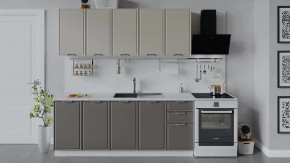 Кухонный гарнитур «Белладжио» длиной 200 см Белый, Софт панакота, Софт капучино в Тюмени - mebel-tymen.ru | фото