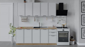 Кухонный гарнитур «Белладжио» длиной 200 см Дуб Крафт золотой, Фон белый в Тюмени - mebel-tymen.ru | фото