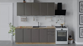 Кухонный гарнитур «Белладжио» длиной 200 см Дуб Крафт золотой, Софт капучино в Тюмени - mebel-tymen.ru | фото