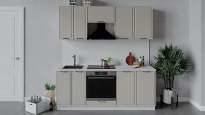 Кухонный гарнитур «Белладжио» длиной 200 см со шкафом НБ Белый, Софт панакота в Тюмени - mebel-tymen.ru | фото