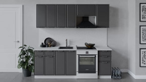 Кухонный гарнитур «Белладжио» длиной 220 см Белый, Софт графит в Тюмени - mebel-tymen.ru | фото