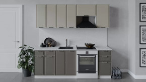 Кухонный гарнитур «Белладжио» длиной 220 см Белый, Софт панакота, Софт капучино в Тюмени - mebel-tymen.ru | фото