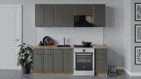 Кухонный гарнитур «Белладжио» длиной 220 см Дуб Крафт золотой, Софт капучино в Тюмени - mebel-tymen.ru | фото