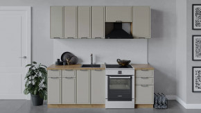 Кухонный гарнитур «Белладжио» длиной 220 см Дуб Крафт золотой, Софт панакота в Тюмени - mebel-tymen.ru | фото