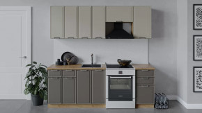 Кухонный гарнитур «Белладжио» длиной 220 см Дуб Крафт золотой, Софт панакота, Софт капучино в Тюмени - mebel-tymen.ru | фото