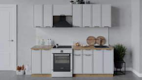 Кухонный гарнитур «Белладжио» длиной 240 см Дуб Крафт золотой, Фон белый в Тюмени - mebel-tymen.ru | фото