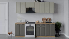 Кухонный гарнитур «Белладжио» длиной 240 см Дуб Крафт золотой, Софт панакота, Софт капучино в Тюмени - mebel-tymen.ru | фото