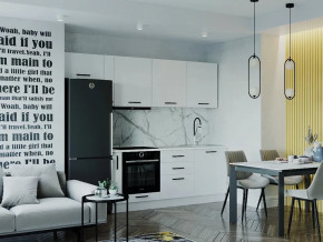 Кухонный гарнитур Белый Глянец-2550 МДФ столешница 26 мм в Тюмени - mebel-tymen.ru | фото