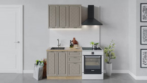 Кухонный гарнитур «Бьянка» длиной 100 см Дуб крафт золотой/Дуб кофе в Тюмени - mebel-tymen.ru | фото