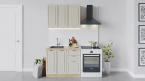 Кухонный гарнитур «Бьянка» длиной 100 см Дуб крафт золотой/Дуб ваниль в Тюмени - mebel-tymen.ru | фото