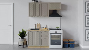 Кухонный гарнитур «Бьянка» длиной 160 см Дуб крафт золотой/Дуб кофе в Тюмени - mebel-tymen.ru | фото