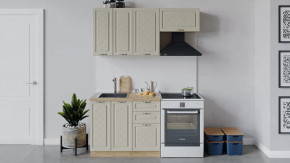 Кухонный гарнитур «Бьянка» длиной 160 см Дуб крафт золотой/Дуб ваниль в Тюмени - mebel-tymen.ru | фото