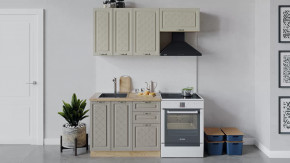 Кухонный гарнитур «Бьянка» длиной 160 см Дуб крафт золотой/Дуб ваниль/Дуб кофе в Тюмени - mebel-tymen.ru | фото