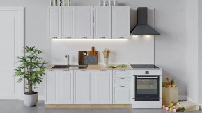 Кухонный гарнитур «Бьянка» длиной 180 см Дуб крафт золотой/Дуб белый в Тюмени - mebel-tymen.ru | фото