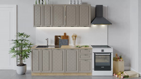 Кухонный гарнитур «Бьянка» длиной 180 см Дуб крафт золотой/Дуб кофе в Тюмени - mebel-tymen.ru | фото