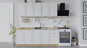 Кухонный гарнитур «Бьянка» длиной 200 см Дуб крафт золотой/Дуб белый в Тюмени - mebel-tymen.ru | фото