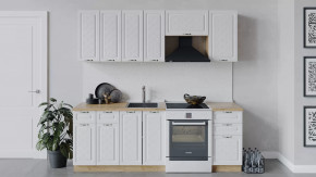 Кухонный гарнитур «Бьянка» длиной 220 см Дуб крафт золотой/Дуб белый в Тюмени - mebel-tymen.ru | фото