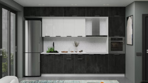 Кухонный гарнитур «Детройт» №11 Белый, Белый глянец, Угольный Камень в Тюмени - mebel-tymen.ru | фото