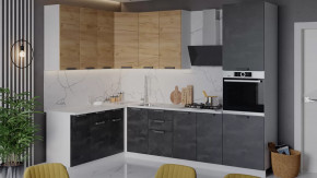 Кухонный гарнитур «Детройт» №17 Белый, Дуб Крафт золотой, Угольный Камень в Тюмени - mebel-tymen.ru | фото