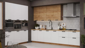 Кухонный гарнитур «Детройт» №22 Дуб Крафт золотой, Белый глянец в Тюмени - mebel-tymen.ru | фото