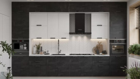 Кухонный гарнитур «Детройт» №23 Белый, Белый глянец, Угольный Камень в Тюмени - mebel-tymen.ru | фото