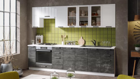 Кухонный гарнитур «Детройт» №3 Белый/Белый глянец/Угольный камень в Тюмени - mebel-tymen.ru | фото