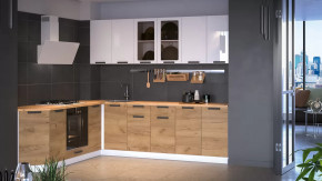 Кухонный гарнитур «Детройт» №4 Белый/Белый глянец/Дуб крафт золотой в Тюмени - mebel-tymen.ru | фото