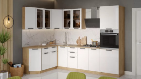 Кухонный гарнитур «Детройт» №5 Дуб крафт золотой/Белый глянец в Тюмени - mebel-tymen.ru | фото