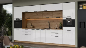 Кухонный гарнитур «Детройт» №8 Дуб Крафт золотой, Белый глянец в Тюмени - mebel-tymen.ru | фото