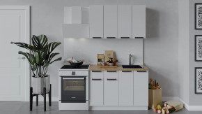 Кухонный гарнитур «Детройт» длиной 120 см Белый/Белый глянец в Тюмени - mebel-tymen.ru | фото