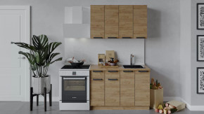 Кухонный гарнитур «Детройт» длиной 120 см Дуб крафт золотой/Дуб Крафт золотой в Тюмени - mebel-tymen.ru | фото