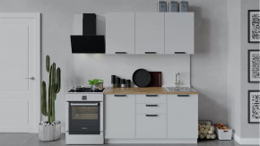 Кухонный гарнитур «Детройт» длиной 150 см Белый/Белый глянец в Тюмени - mebel-tymen.ru | фото