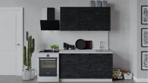 Кухонный гарнитур «Детройт» длиной 150 см Белый/Угольный Камень в Тюмени - mebel-tymen.ru | фото