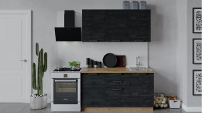 Кухонный гарнитур «Детройт» длиной 150 см Дуб крафт золотой/Угольный Камень в Тюмени - mebel-tymen.ru | фото