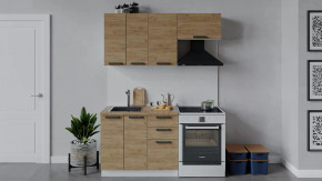 Кухонный гарнитур «Детройт» длиной 160 см Белый/Дуб Крафт золотой в Тюмени - mebel-tymen.ru | фото