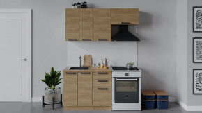 Кухонный гарнитур «Детройт» длиной 160 см Дуб крафт золотой/Дуб Крафт золотой в Тюмени - mebel-tymen.ru | фото