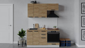 Кухонный гарнитур «Детройт» длиной 160 см со шкафом НБ Белый/Дуб Крафт золотой в Тюмени - mebel-tymen.ru | фото