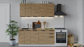 Кухонный гарнитур «Детройт» длиной 180 см Белый/Дуб Крафт золотой в Тюмени - mebel-tymen.ru | фото