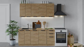 Кухонный гарнитур «Детройт» длиной 180 см Дуб крафт золотой/Дуб Крафт золотой в Тюмени - mebel-tymen.ru | фото