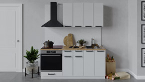 Кухонный гарнитур «Детройт» длиной 180 см со шкафом НБ Белый/Белый глянец в Тюмени - mebel-tymen.ru | фото