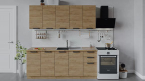 Кухонный гарнитур «Детройт» длиной 200 см Дуб крафт золотой/Дуб Крафт золотой в Тюмени - mebel-tymen.ru | фото