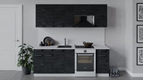 Кухонный гарнитур «Детройт» длиной 220 см Белый/Угольный Камень в Тюмени - mebel-tymen.ru | фото