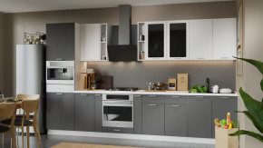 Кухонный гарнитур «Габриэлла» №12 Белый/Сноу/Титан в Тюмени - mebel-tymen.ru | фото