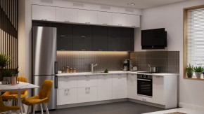 Кухонный гарнитур «Габриэлла» №16 Белый, Сноу, Титан в Тюмени - mebel-tymen.ru | фото