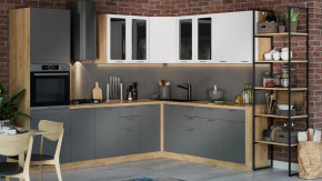 Кухонный гарнитур «Габриэлла» №8 Дуб крафт золотой/Сноу/Титан в Тюмени - mebel-tymen.ru | фото