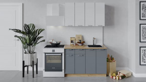 Кухонный гарнитур «Габриэлла» длиной 120 см Дуб крафт золотой/Сноу/Титан в Тюмени - mebel-tymen.ru | фото