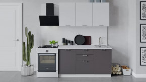 Кухонный гарнитур «Габриэлла» длиной 150 см Белый/Сноу/Муссон в Тюмени - mebel-tymen.ru | фото