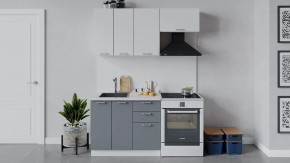 Кухонный гарнитур «Габриэлла» длиной 160 см Белый/Сноу/Титан в Тюмени - mebel-tymen.ru | фото