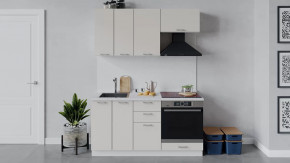 Кухонный гарнитур «Габриэлла» длиной 160 см со шкафом НБ Белый/Крем в Тюмени - mebel-tymen.ru | фото